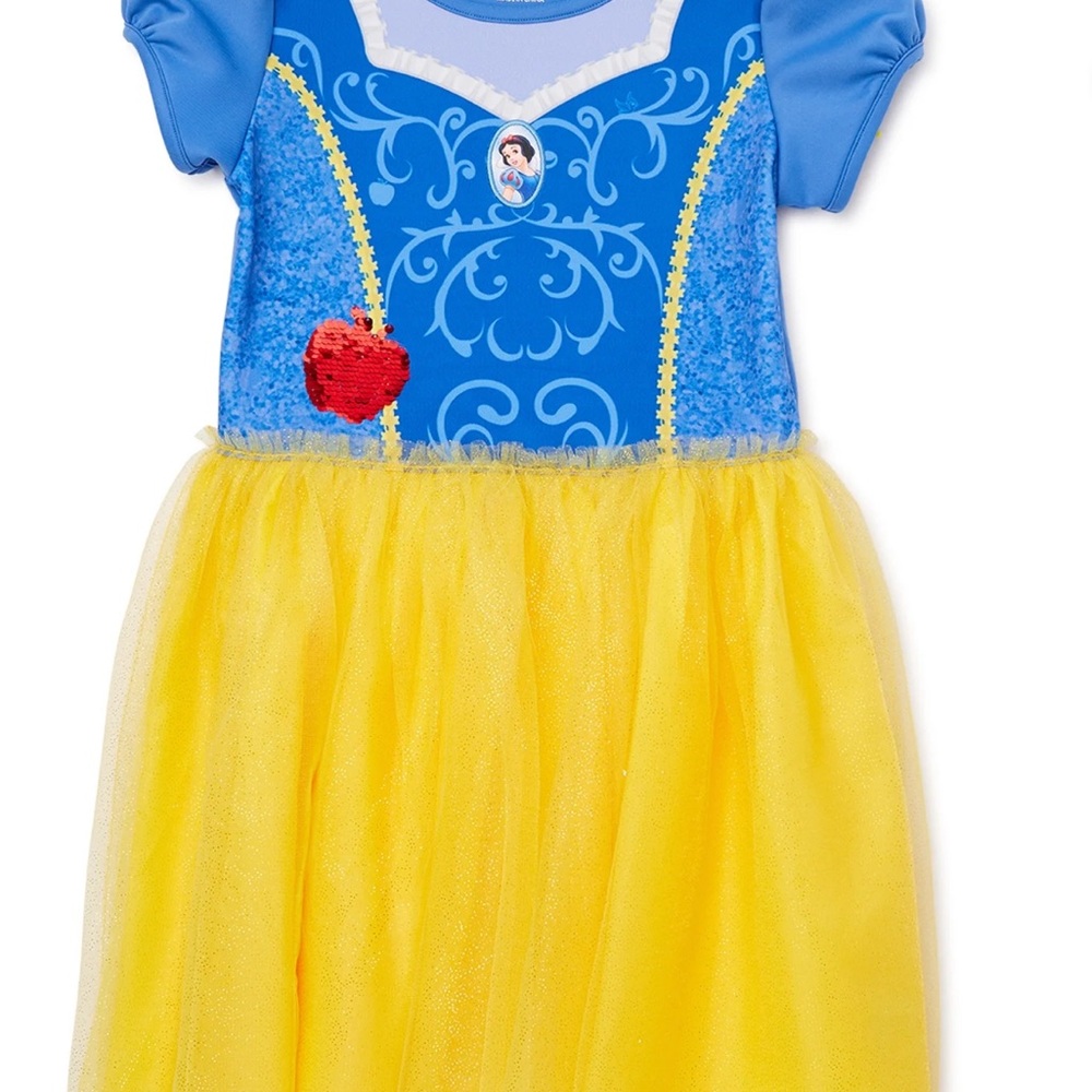 Disney Princess Snow White Blue and Yellow Girls dress Size Medium 7-8 - Picture 8 of 13